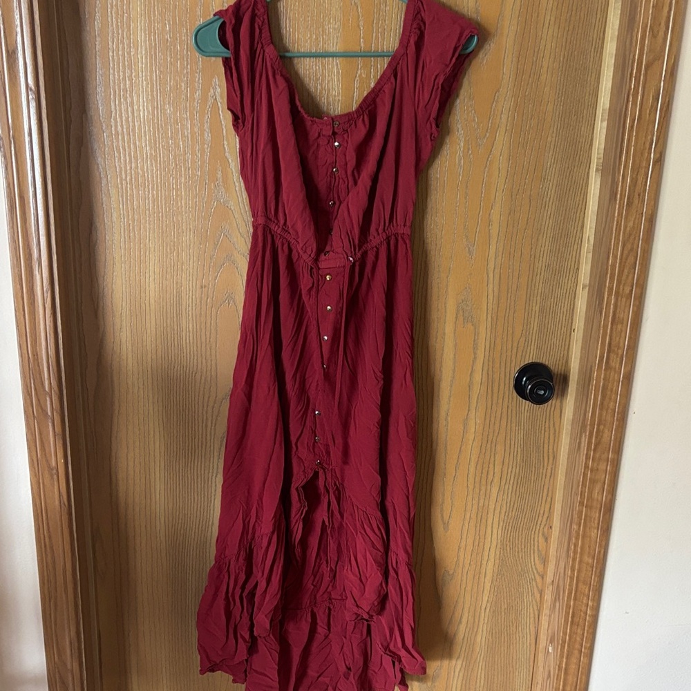 Chic Asymmetrical Red Dress